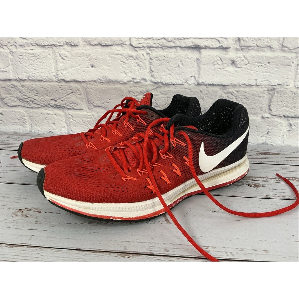 Nike Air Zoom Pegasus 33 Red/Black Running Shoes Men's Sz 13 831352-601